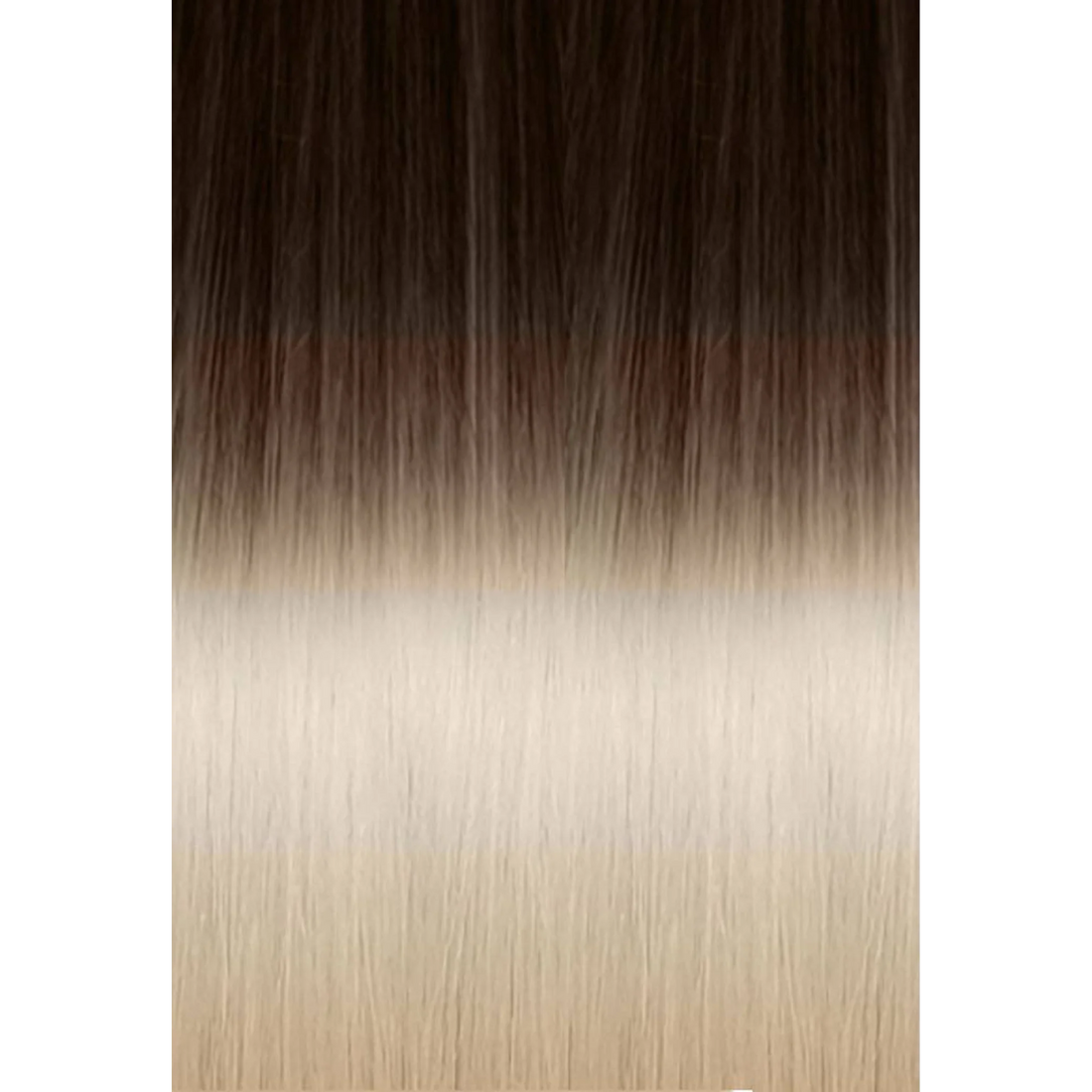 Keratin Fusion Russian Hair Extension 20PCS Ombre 4/1001 Brown/Platinum Blonde 55CM