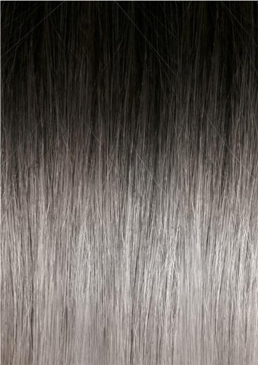 Tape-in Classic Hair Extension 6 Strands Ombre 1B/Silver 50/55CM 15GR