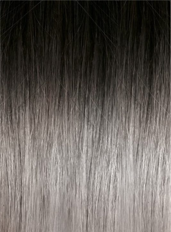 Keratin Fusion Classic Hair Extension 25 Strands Ombre 1B/Sliver 50/55CM 20GR